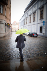 Image showing businessman in rain