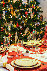 Image showing Christmas dinner table