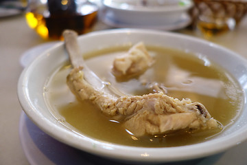 Image showing Singapore style pork and herbal soup, spicy peppery soup