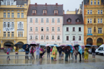 Image showing People in the rain