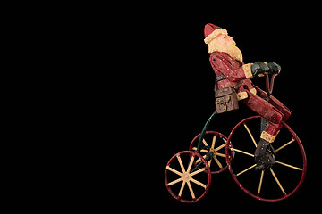 Image showing santa on bike