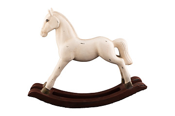 Image showing Wooden toy horse