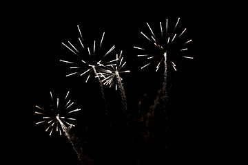 Image showing Fireworks in the night sky