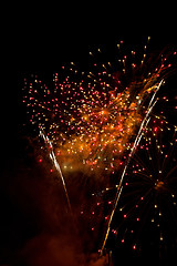 Image showing Fireworks in the night sky