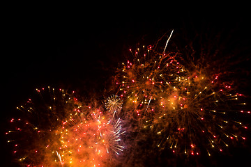 Image showing Fireworks in the night sky