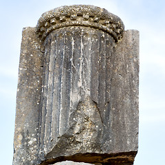 Image showing old column in the africa sky history and nature