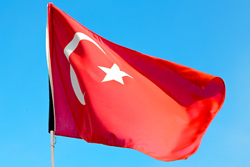 Image showing tunisia  waving flag in the blue 