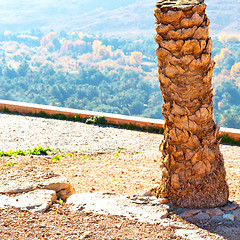 Image showing in   valley  morocco  africa the atlas dry mountain ground isola