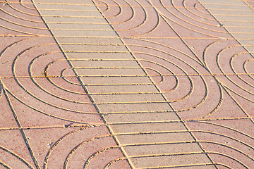 Image showing red tile in morocco africa texture  brick