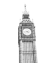 Image showing london big ben and historical old construction england city