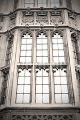 Image showing old in london  historical    parliament glass  window    structu
