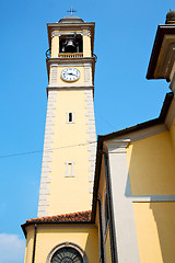 Image showing ancien clock   in italy europe old  stone  