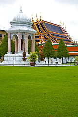 Image showing  pavement gold    temple      bangkok  grass the temple 