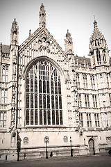 Image showing old in london  historical    parliament glass  window    structu