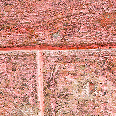 Image showing red tile in morocco africa texture abstract wall brick