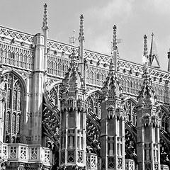 Image showing old in london  historical    parliament glass  window    structu