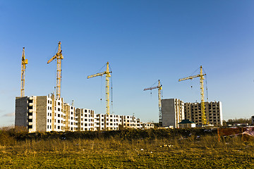 Image showing construction of residential buildings  