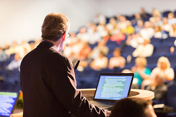 Image showing Speaker at Business Conference and Presentation.