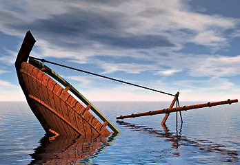 Image showing sinking ship