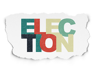 Image showing Politics concept: Election on Torn Paper background