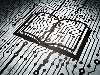 Image showing Science concept: circuit board with Book