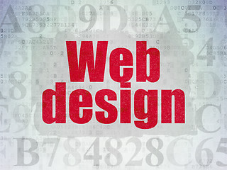 Image showing Web development concept: Web Design on Digital Paper background