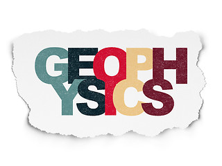 Image showing Science concept: Geophysics on Torn Paper background