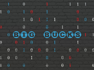 Image showing Finance concept: Big bucks on wall background