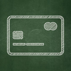 Image showing Money concept: Credit Card on chalkboard background