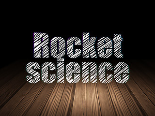 Image showing Science concept: Rocket Science in grunge dark room