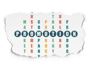 Image showing Advertising concept: Promotion in Crossword Puzzle