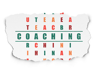 Image showing Learning concept: Coaching in Crossword Puzzle