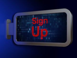 Image showing Web development concept: Sign Up on billboard background