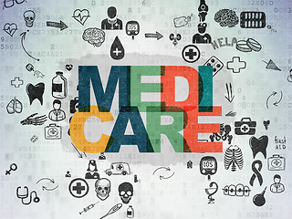 Image showing Health concept: Medicare on Digital Paper background