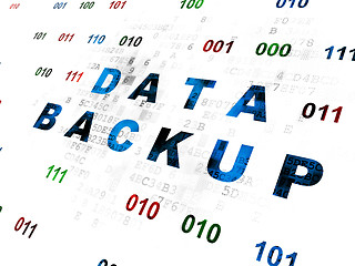 Image showing Data concept: Data Backup on Digital background