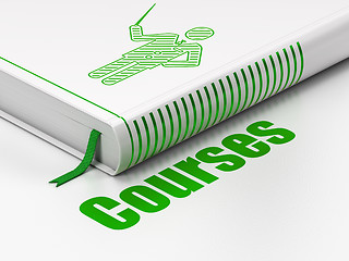 Image showing Learning concept: book Teacher, Courses on white background