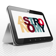 Image showing Science concept: Tablet Computer with Astronomy on  display