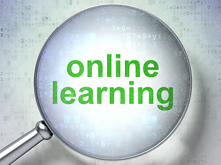 Image showing Learning concept: Online Learning with optical glass