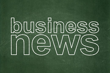 Image showing News concept: Business News on chalkboard background