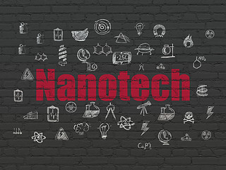 Image showing Science concept: Nanotech on wall background