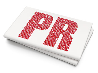 Image showing Marketing concept: PR on Blank Newspaper background