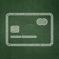 Image showing Finance concept: Credit Card on chalkboard background