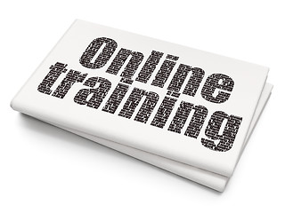 Image showing Education concept: Online Training on Blank Newspaper background