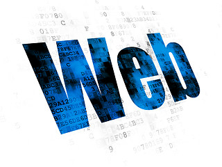 Image showing Web development concept: Web on Digital background