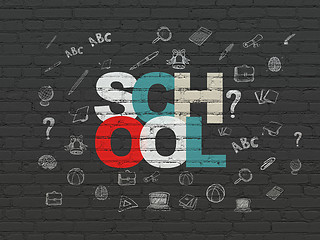 Image showing Education concept: School on wall background