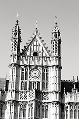 Image showing in london old historical    parliament glass  window    structur