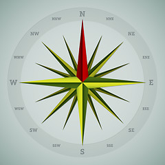 Image showing Cool 16 point compass design