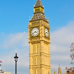 Image showing london big ben and historical old construction england  aged cit