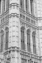 Image showing old in london  historical    parliament glass  window    structu