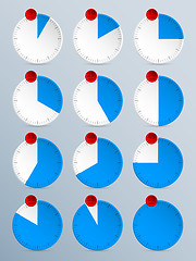 Image showing Countdown timer set of twelve